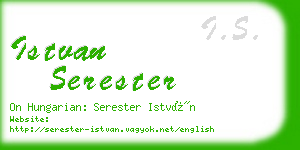 istvan serester business card